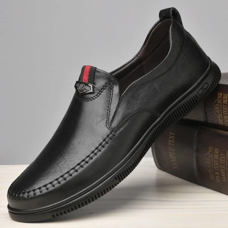 Men's Casual Genuine Leather Flats Soft Driving Walking Loafer Shoes Men's Oxford Shoes Business Casual Shoes