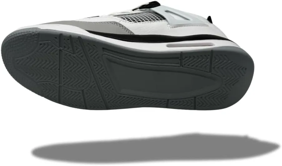 Men's Classic Basketball Sneakers  High Performance Athletic Shoes with Breathable Design White & Black