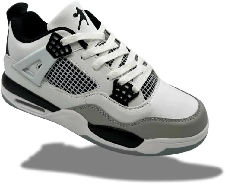 Men's Classic Basketball Sneakers  High Performance Athletic Shoes with Breathable Design White & Black