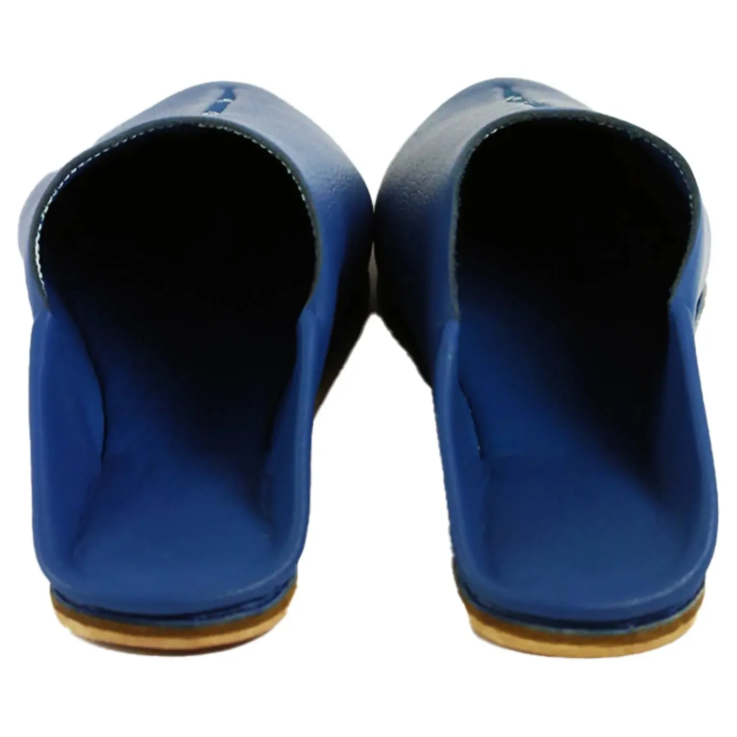 Men's Deco Sarma Blue Moroccan Babouches Leather Slippers