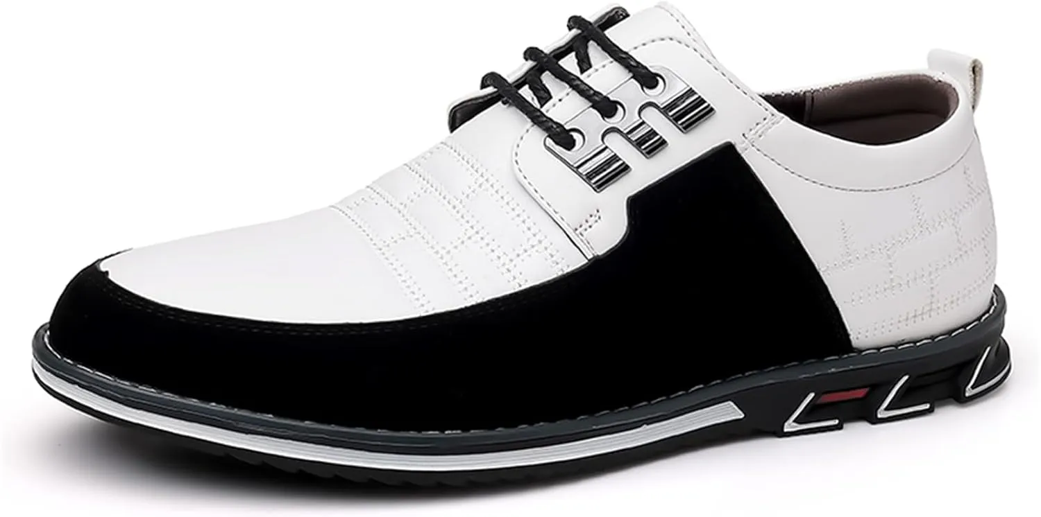 Mens Dress Shoes Fashion Business Casual Shoes Flats Sneakers Lace-up Formal Walking Shoes Wedding Shoes for Male
