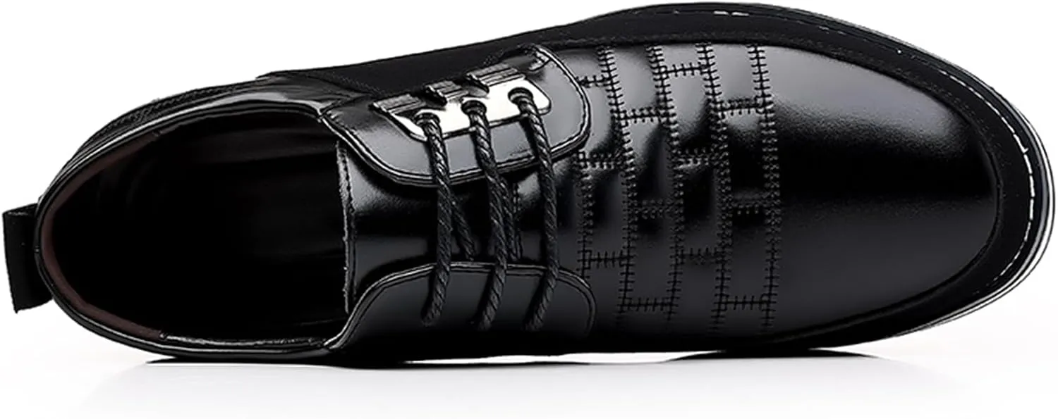 Mens Dress Shoes Fashion Business Casual Shoes Flats Sneakers Lace-up Formal Walking Shoes Wedding Shoes for Male