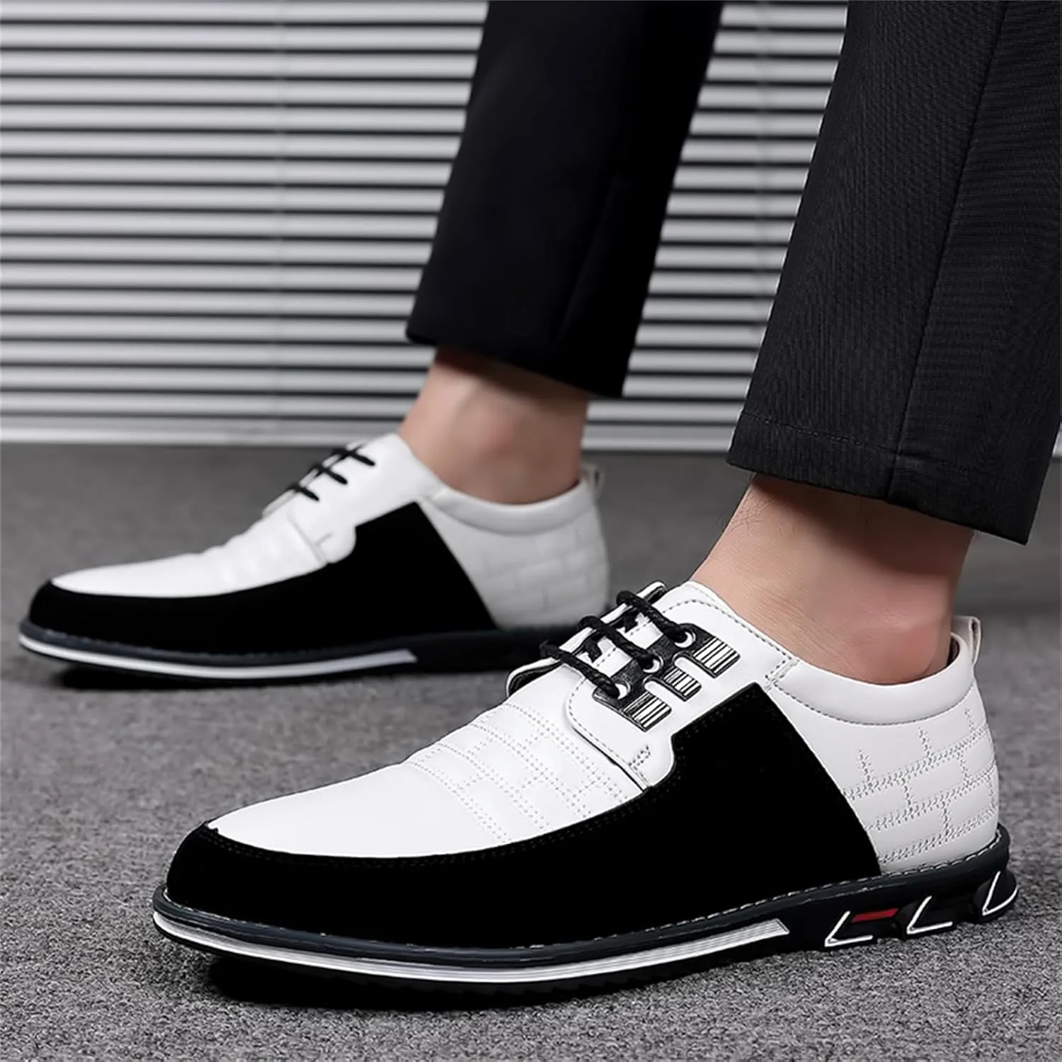 Mens Dress Shoes Fashion Business Casual Shoes Flats Sneakers Lace-up Formal Walking Shoes Wedding Shoes for Male