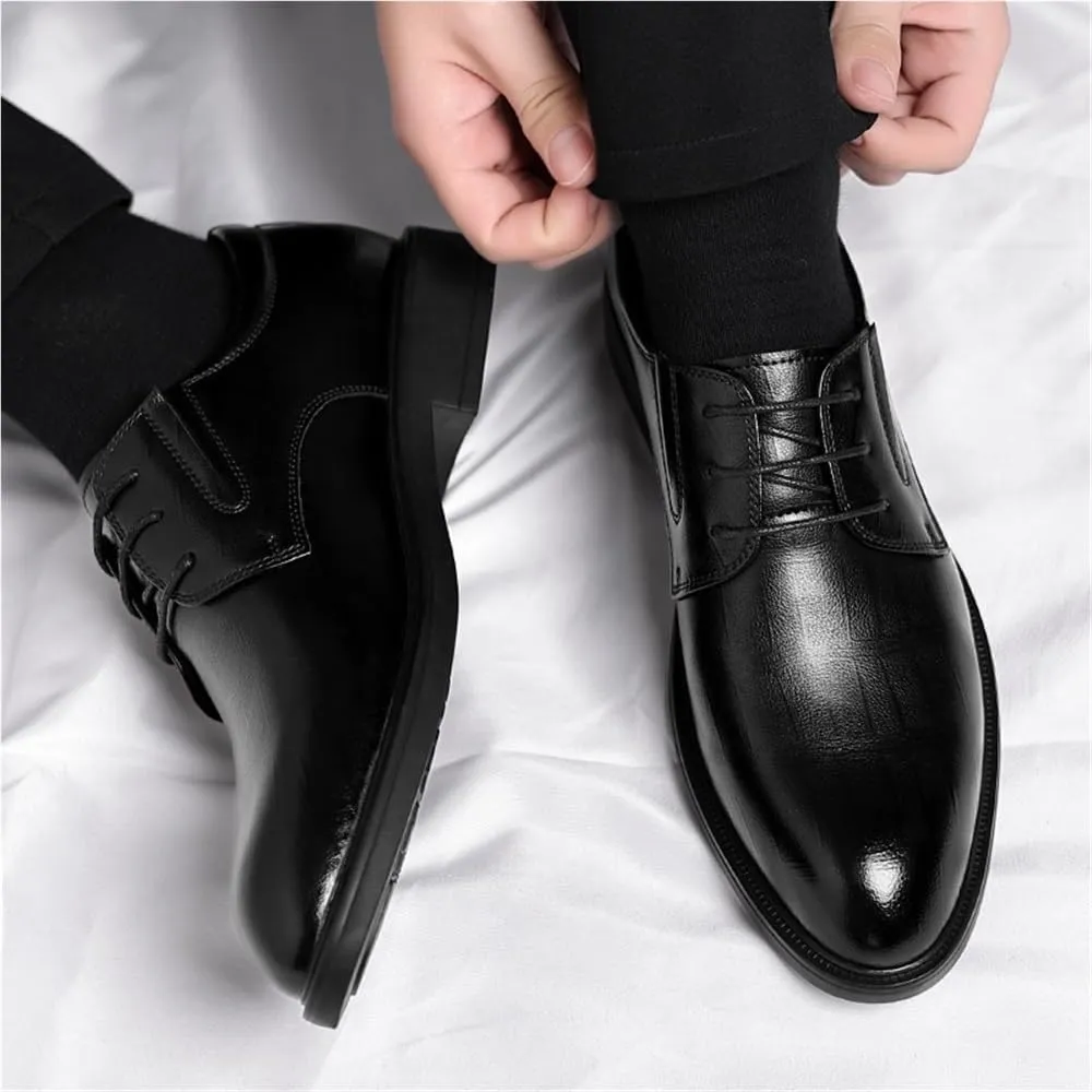 Mens Elevator Dress Shoes Business Casual Oxford Shoes Formal Leather Shoes Wedding Groom Shoes Shoes All Season Footwear(6.5)
