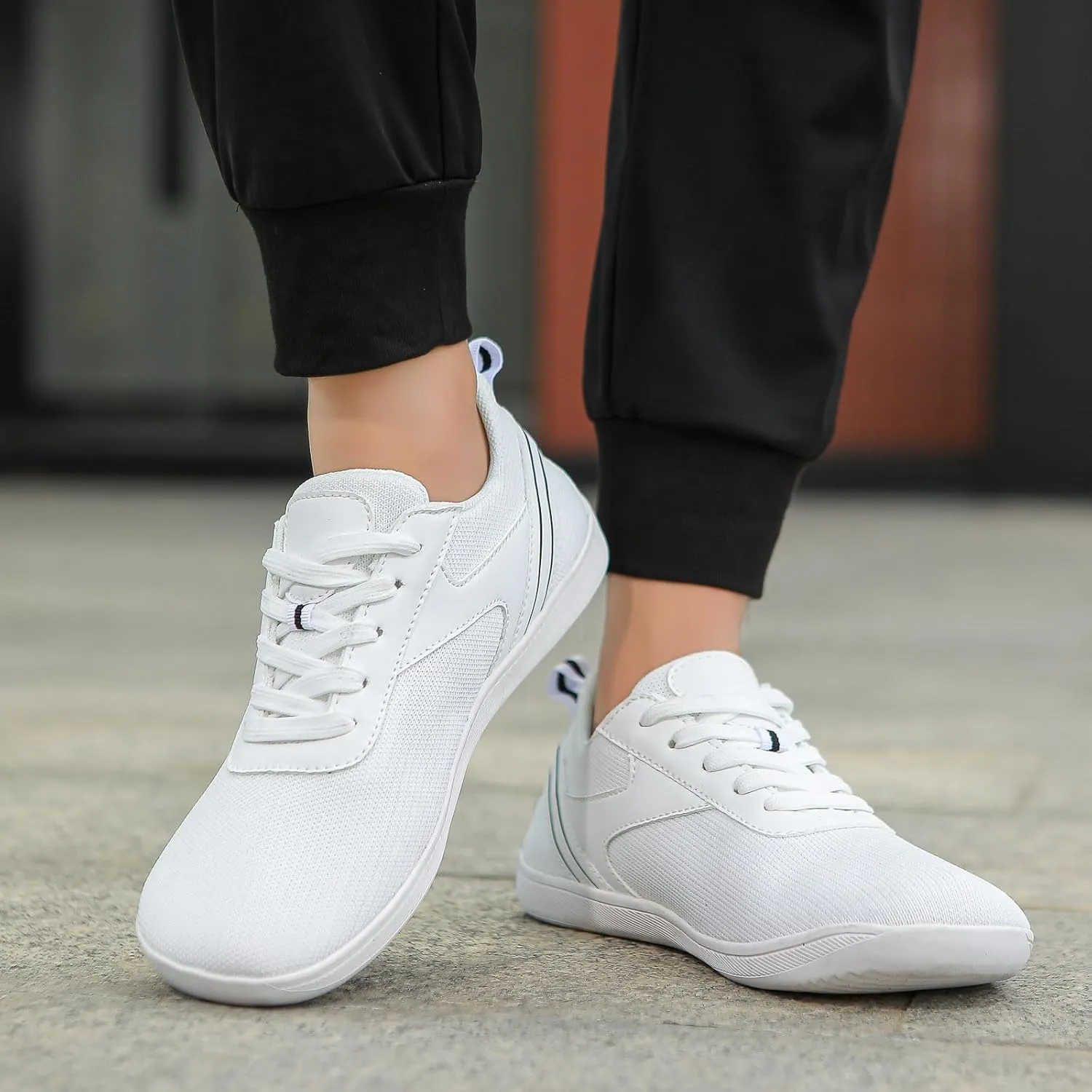 Men's Lace Up Memory Foam Sneakers Comfortable Breathable Stretch Canvas Slip on Sneaker Comfort Jogging Shoes