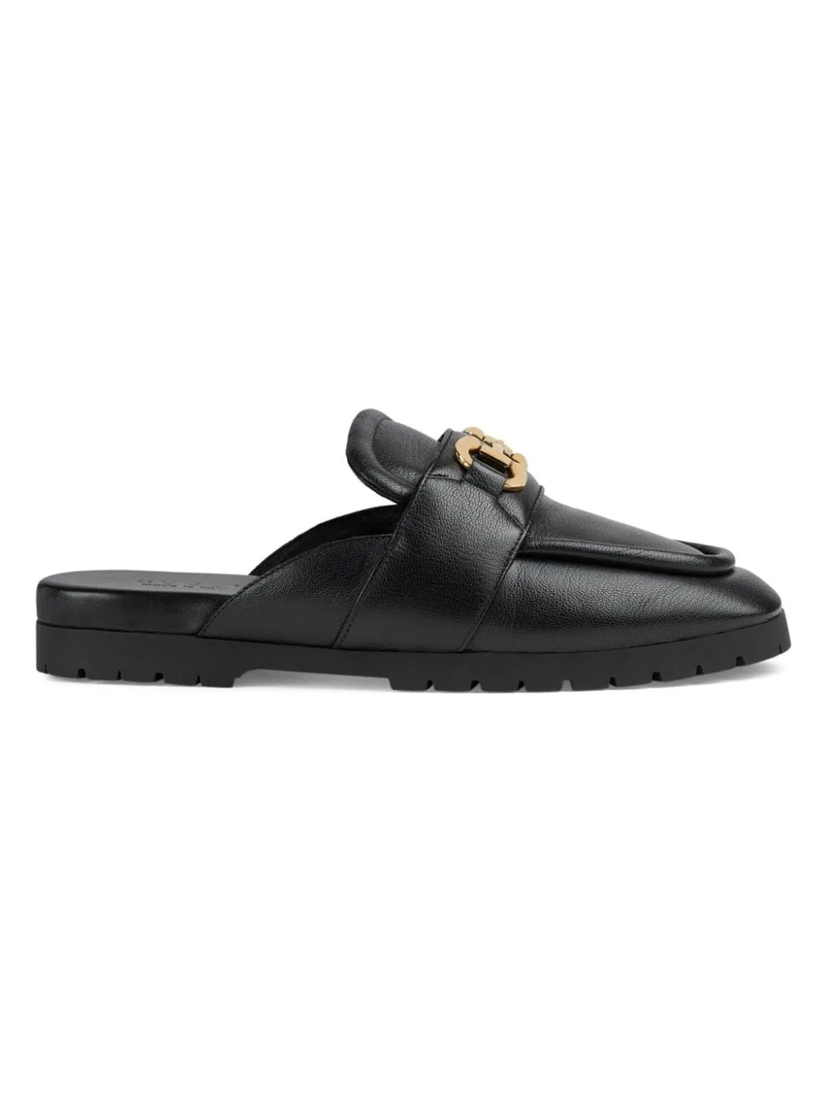 Men's Leather Slippers in Black | Size 7 | 771076AACAI1000