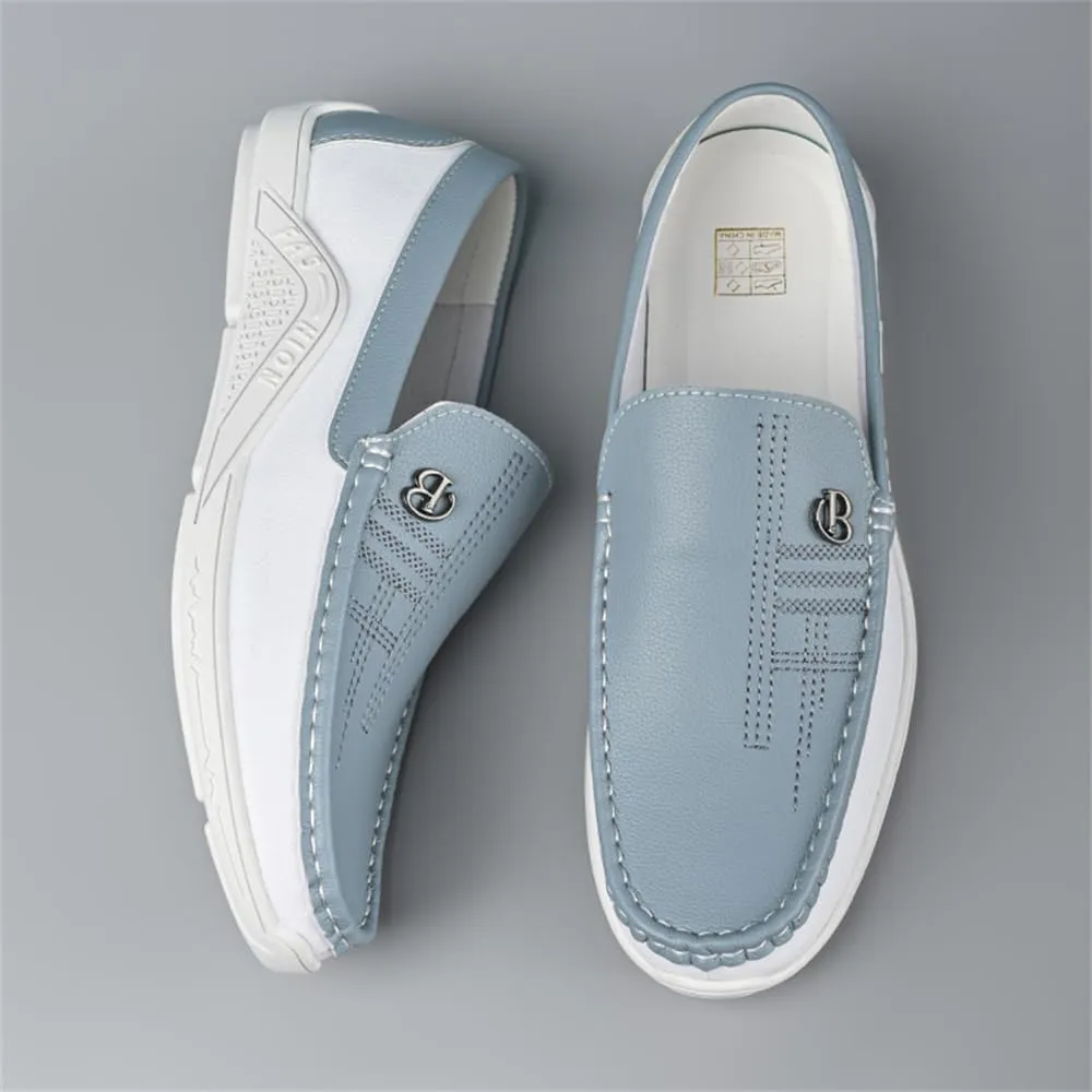 Men's Loafers Moccasin Driving Shoes Slip on Soft Walking Shoes Men's Leather Business Casual Shoes