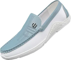 Men's Loafers Moccasin Driving Shoes Slip on Soft Walking Shoes Men's Leather Business Casual Shoes