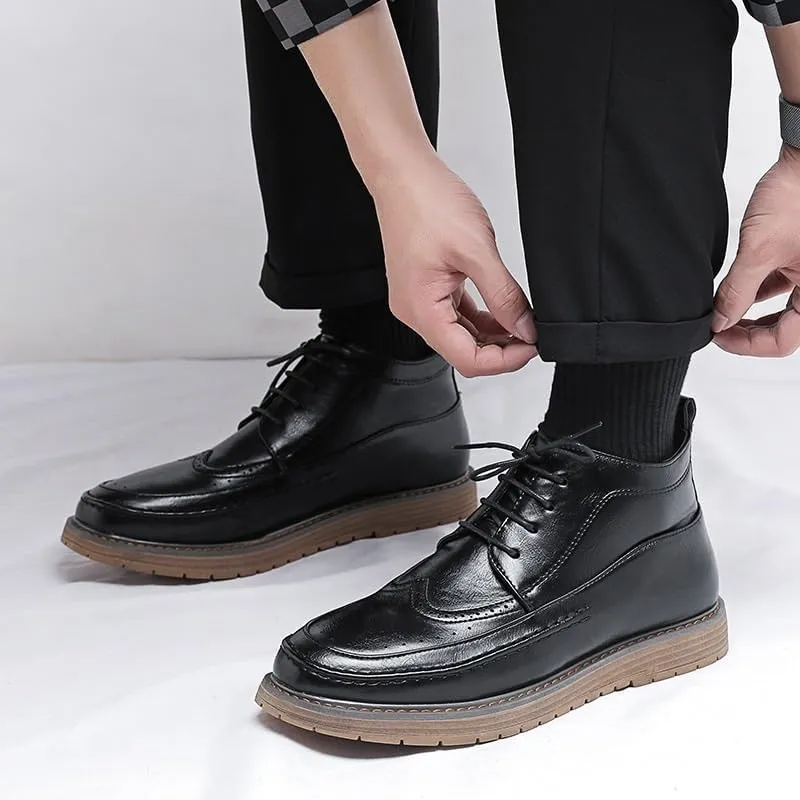 Men's Oxford Formal Shoes Classic Lace-up Dress Shoes Business Work Lightweight Soft Sole Oxford Work Shoe