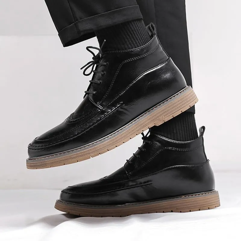 Men's Oxford Formal Shoes Classic Lace-up Dress Shoes Business Work Lightweight Soft Sole Oxford Work Shoe