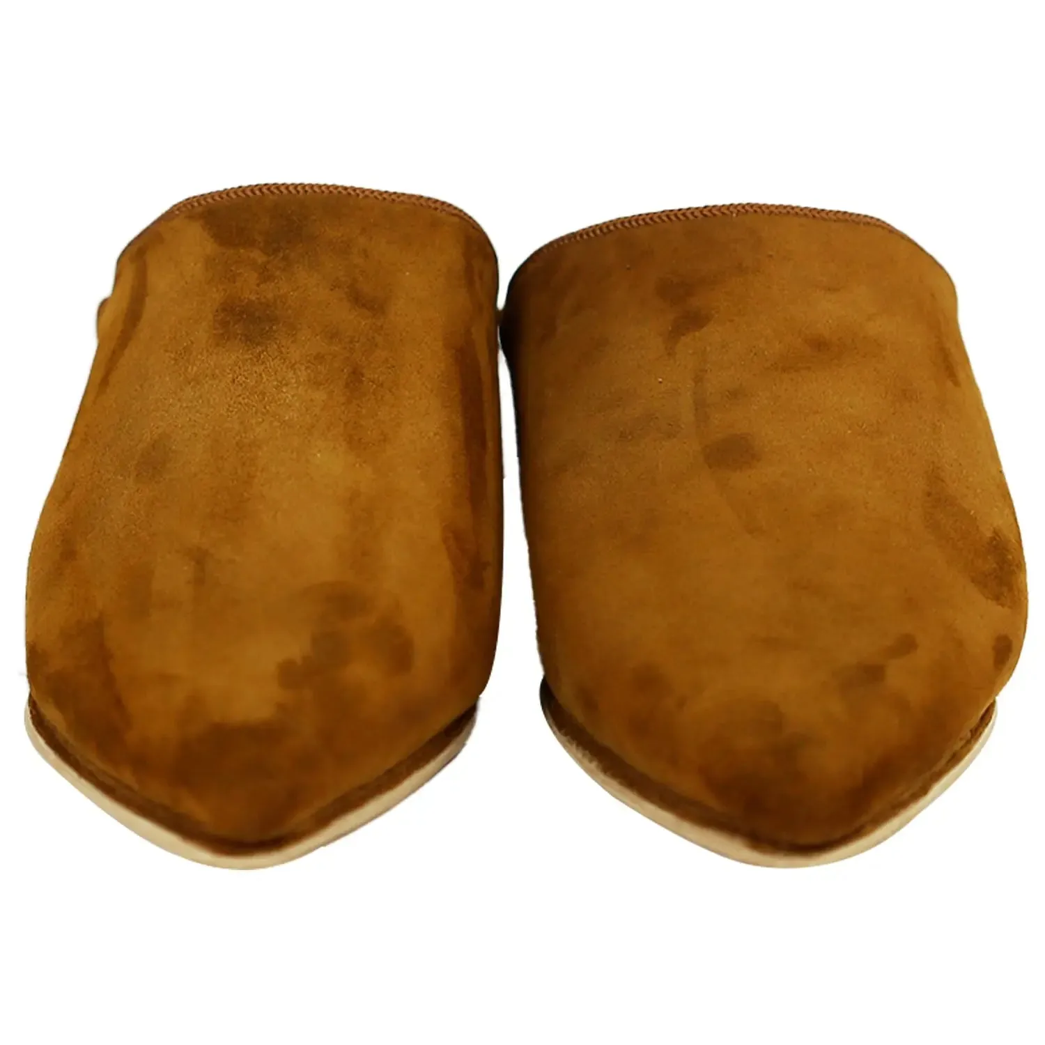 Men's Suede Brown Moroccan Babouches Leather Slippers