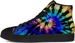 Men's Women's Tie Dye High Top Canvas Shoes High Top Sneakers Lace Up Casual Shoes Gifts for Men Women