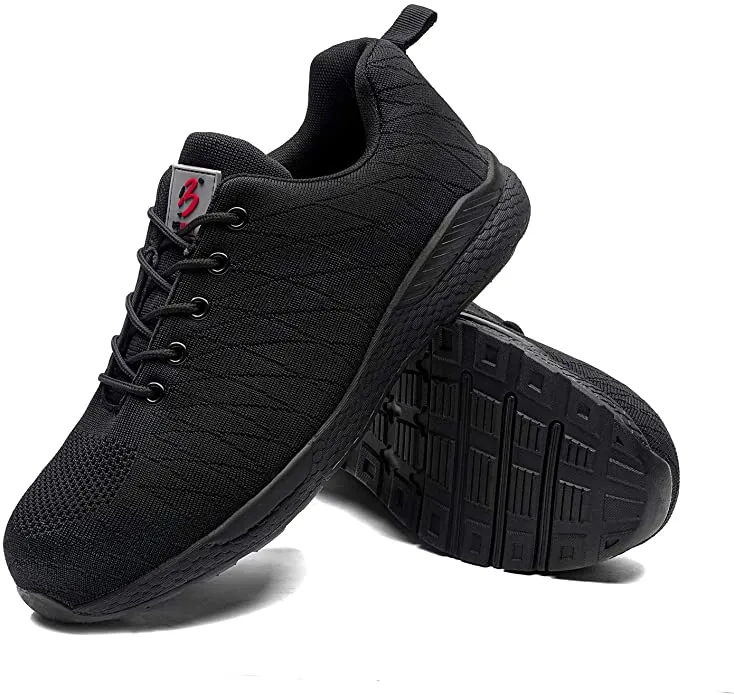 Mesily Safety Steel Toe Shoes for Men Lightweight Non Slip Work Construction Industrial Shoes - Breathable Sneakers Outdoor Resistant Composite Work Toe Shoes - Size 50 (15.5)