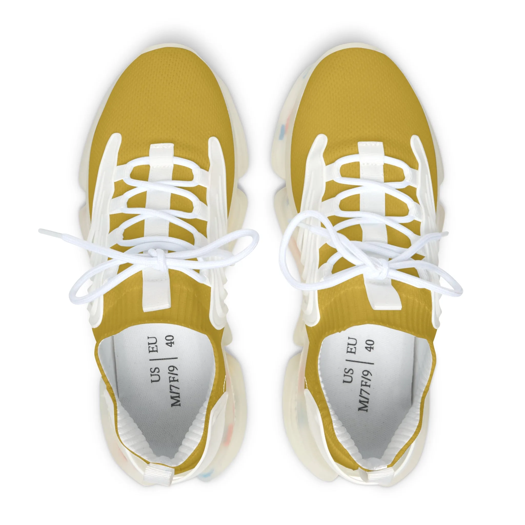 Metallic Gold Women's Mesh Sneakers