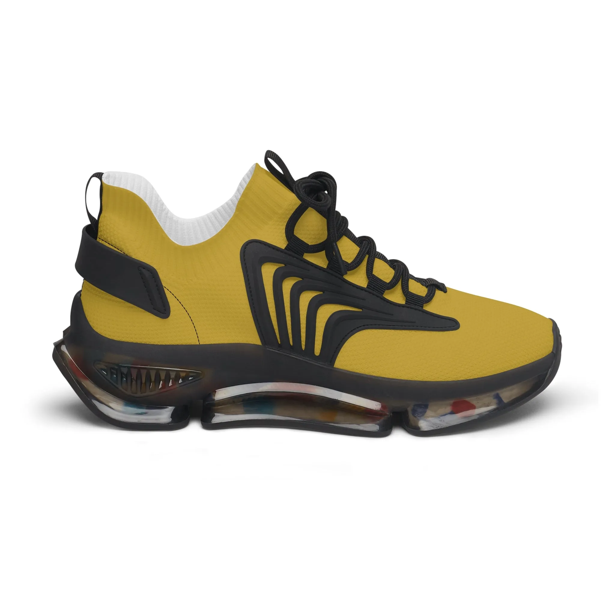Metallic Gold Women's Mesh Sneakers
