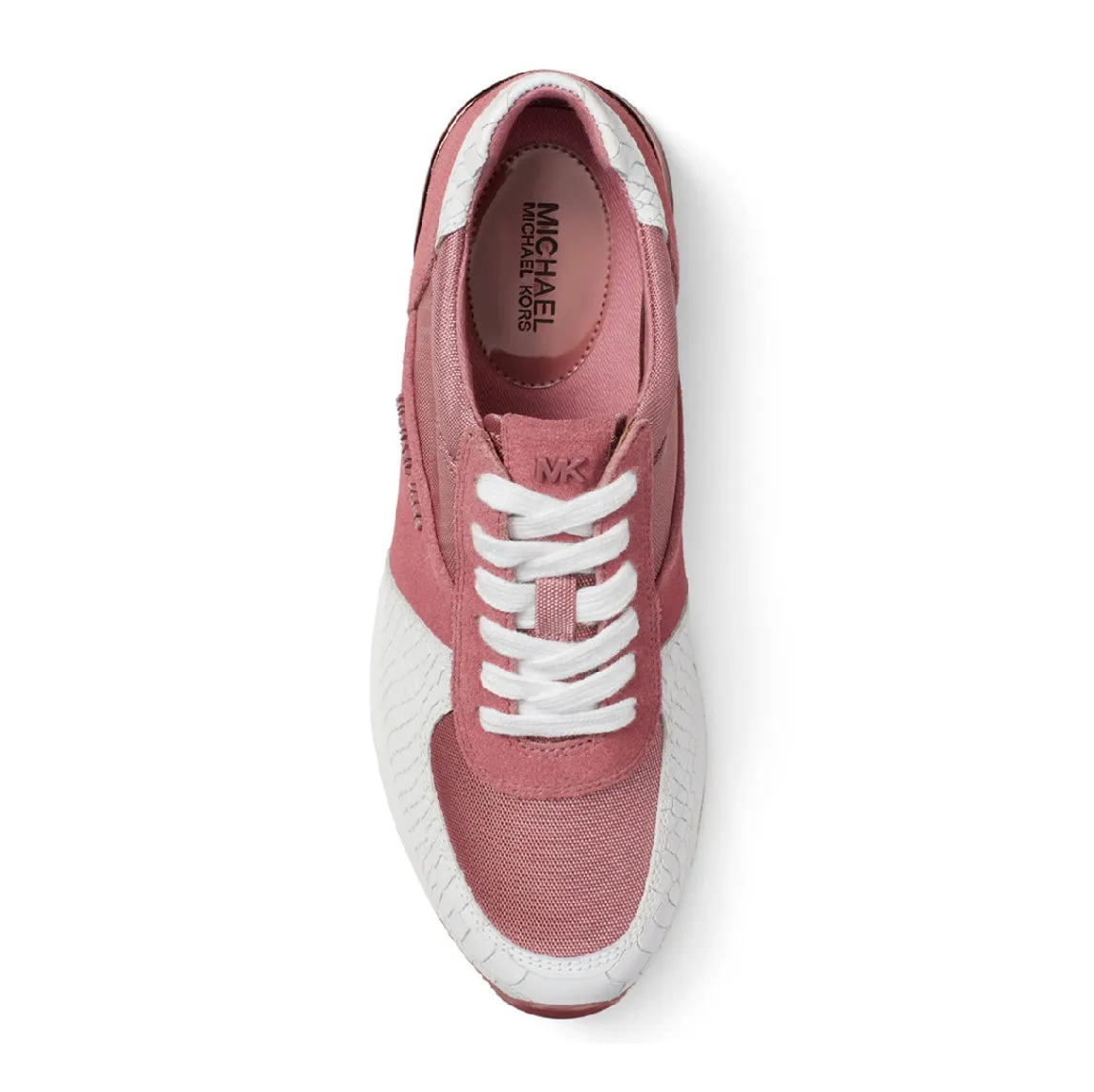 Michael Kors Women's Allie Trainer Embossed Leather Sneakers Shoes