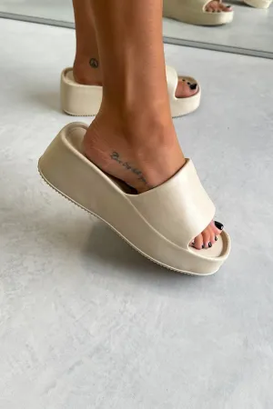 MILLIE Chunky Platform Sandals - Bone
