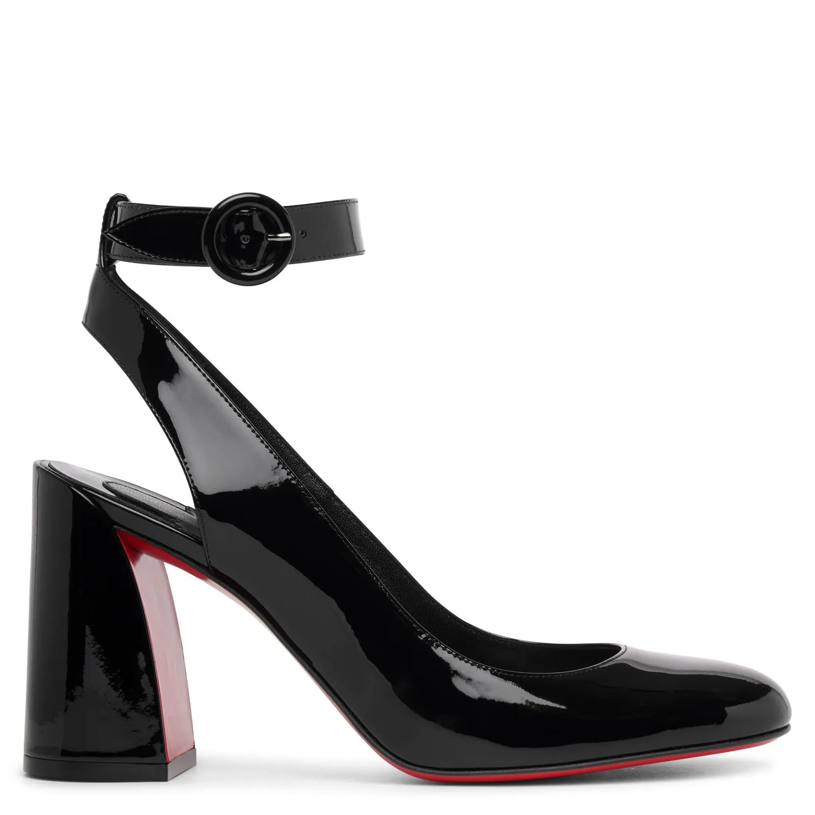 Miss Sab 85 black patent pumps