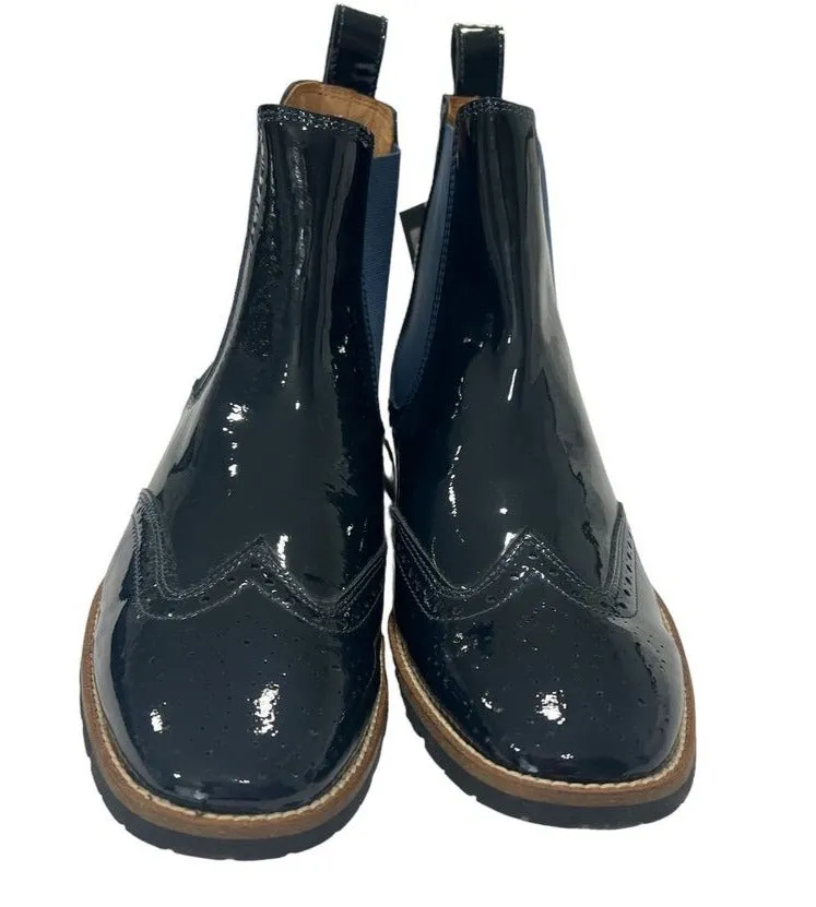 Montar Women's Blue Patent Leather Paddock / Jodphur Boots Size 42 NEW