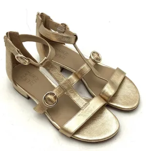 Naturalizer Women's Mabel Gold Leather Ankle Strap Sandals - Size 7M