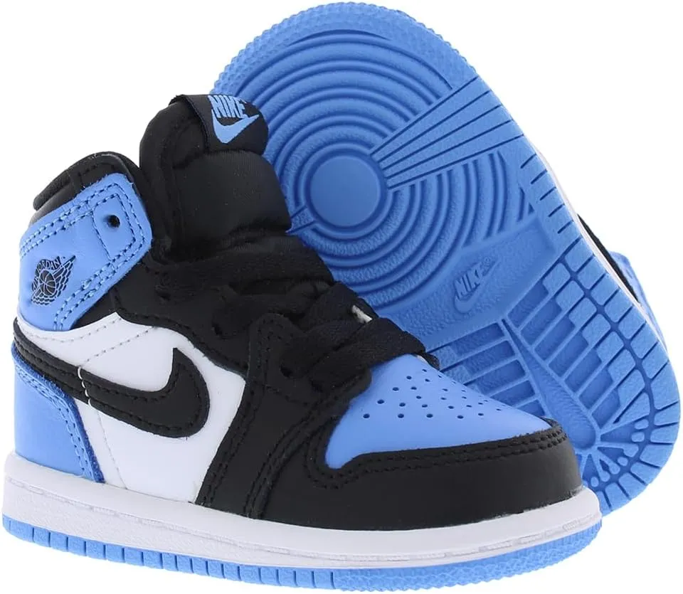 Nike Air Jordan 1 Retro High OG UNC Toe 2023 TD University Blue/Black/White Toddler Little Kid