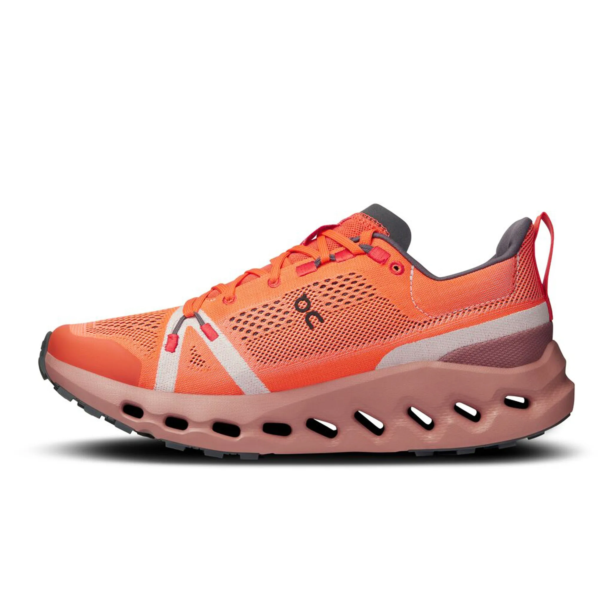 On Cloudsurfer Trail Women's Flame  Dustrose