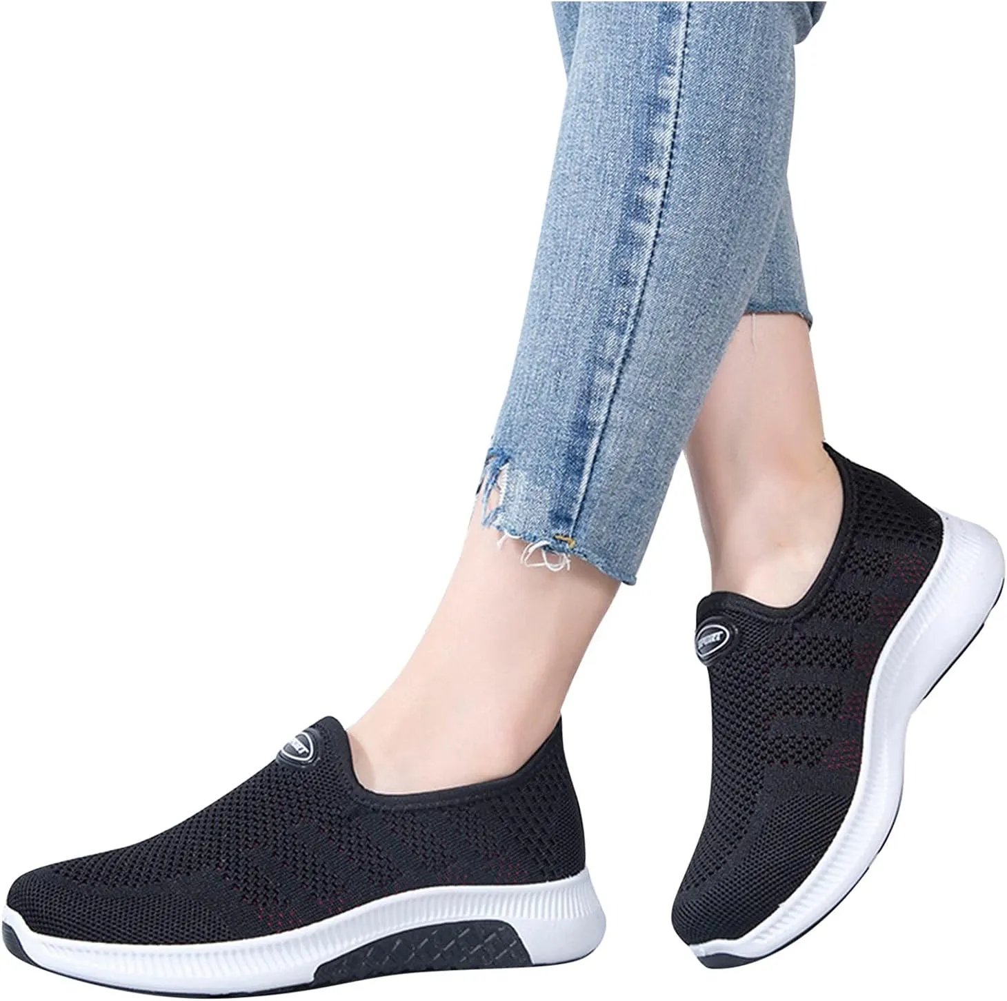 Orthopedic Comfortable Sneakers for Women Slip On Walking Shoes with Arch Support Casual Loafers Plantar Fasciitis Relief Foot Pain Diabetic