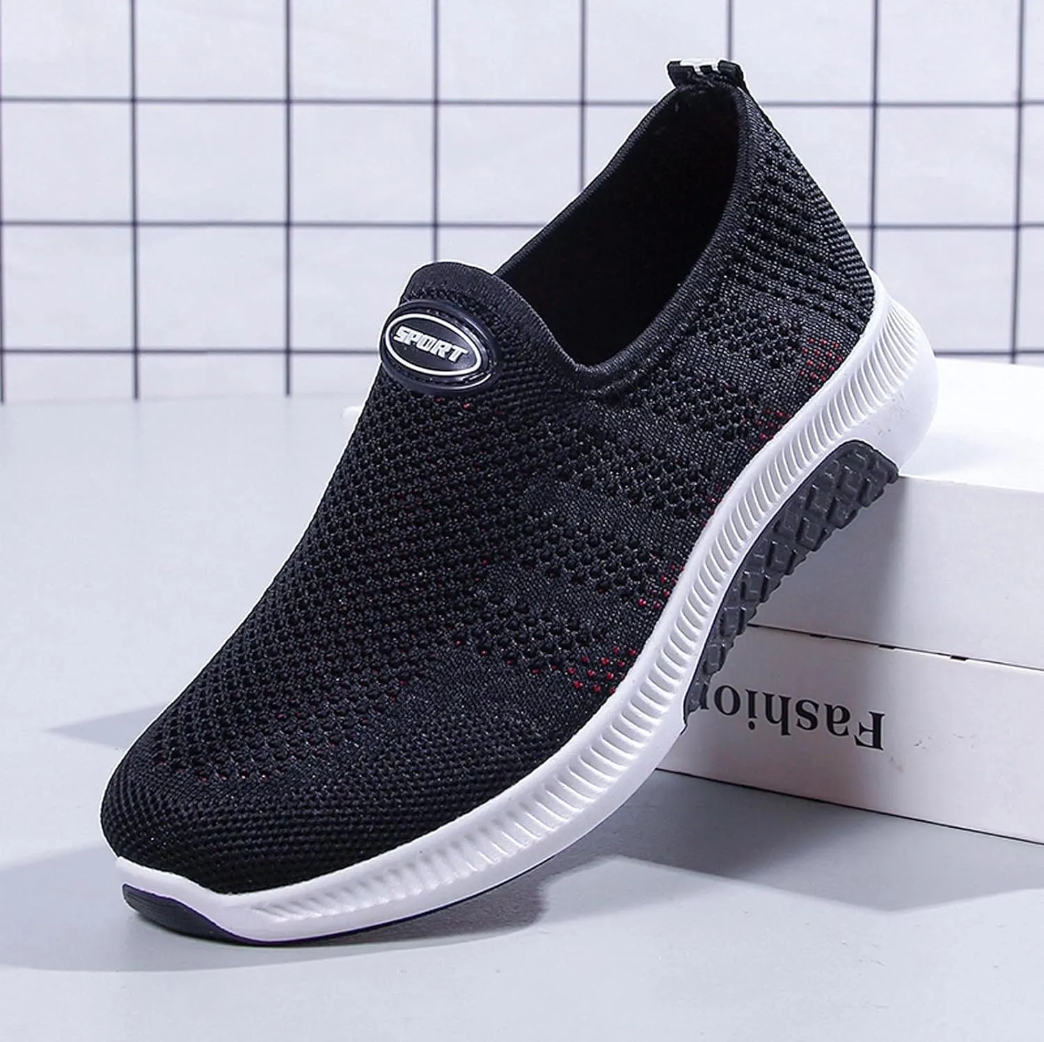 Orthopedic Comfortable Sneakers for Women Slip On Walking Shoes with Arch Support Casual Loafers Plantar Fasciitis Relief Foot Pain Diabetic