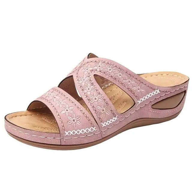 Orthopedic Insole Open Toe Women's Wedge Sandals