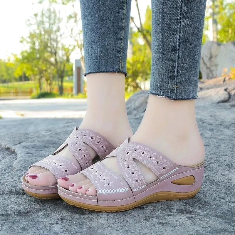 Orthopedic Insole Open Toe Women's Wedge Sandals