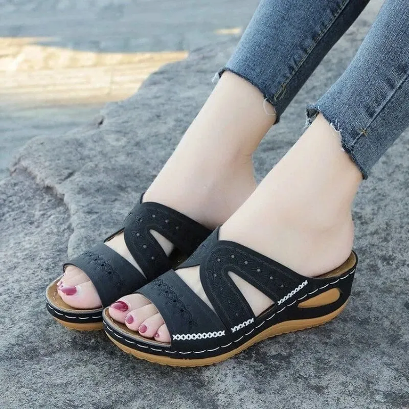 Orthopedic Insole Open Toe Women's Wedge Sandals