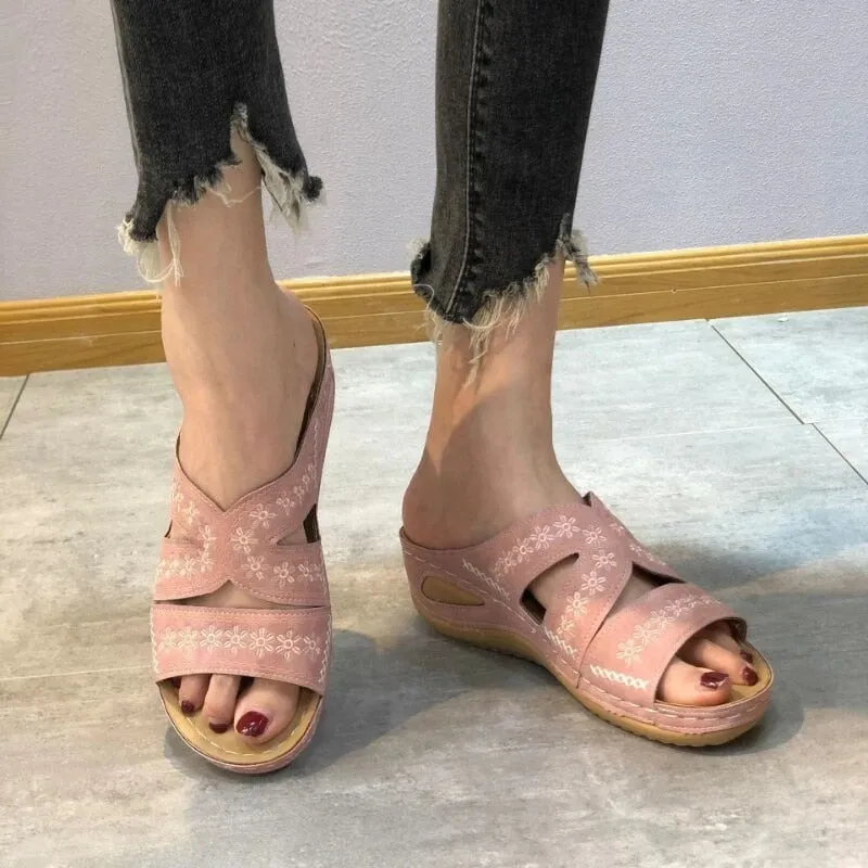 Orthopedic Insole Open Toe Women's Wedge Sandals