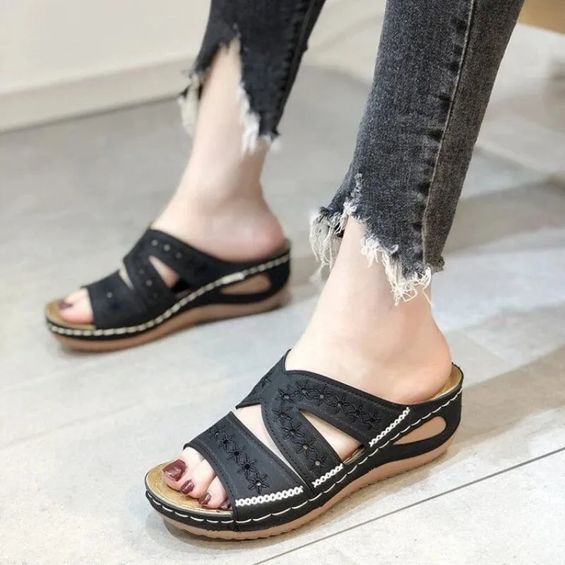 Orthopedic Insole Open Toe Women's Wedge Sandals
