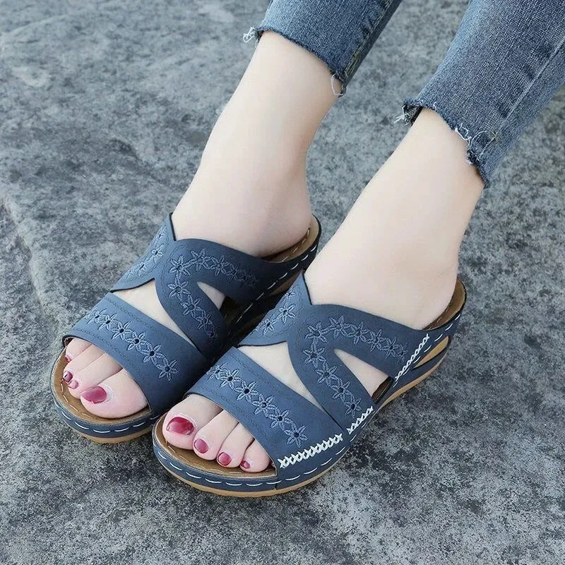 Orthopedic Insole Open Toe Women's Wedge Sandals