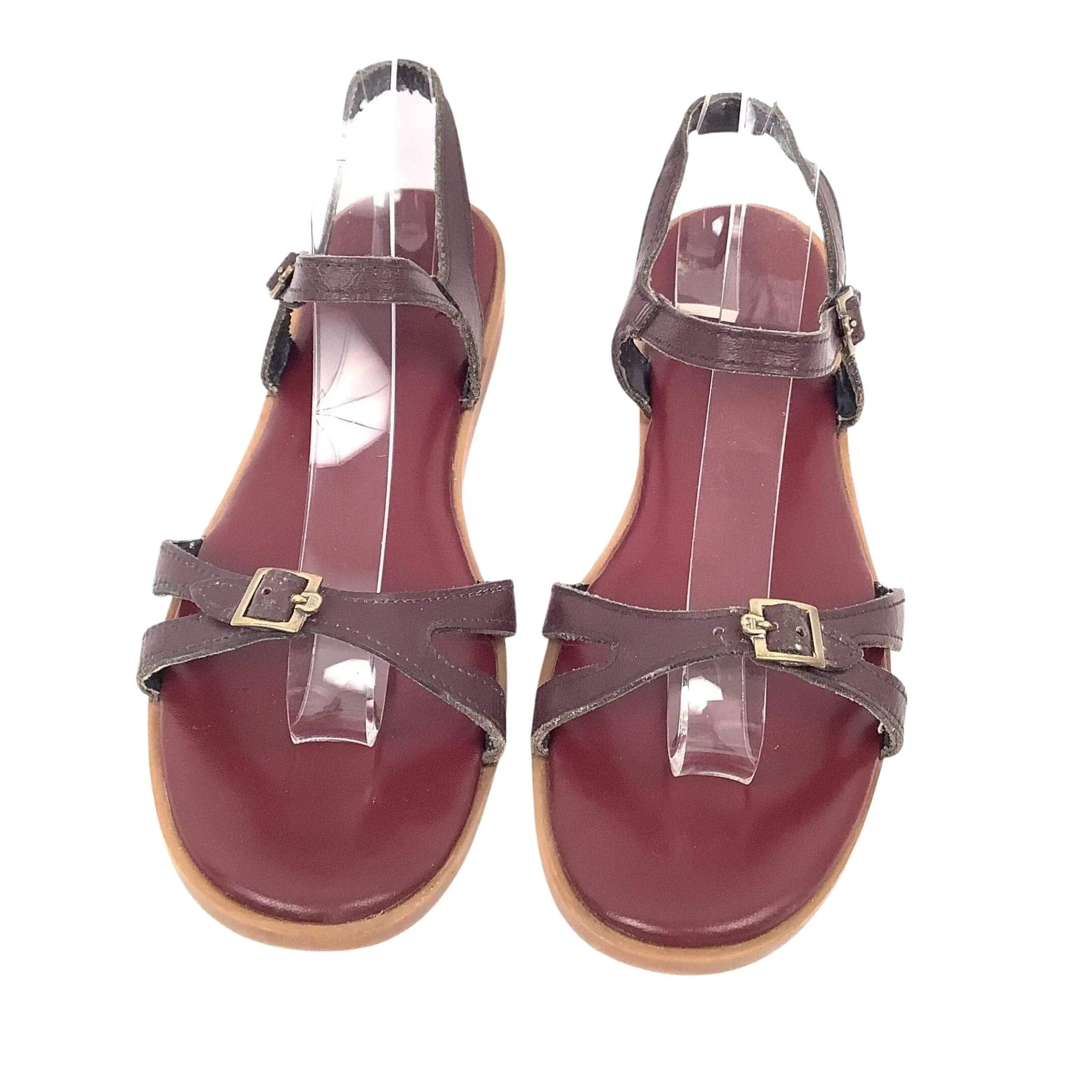 Oxblood Flat Sandals