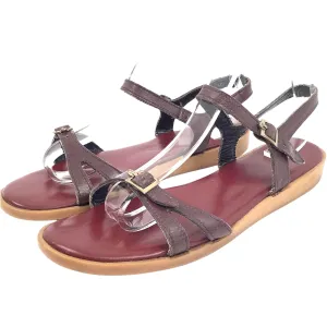 Oxblood Flat Sandals