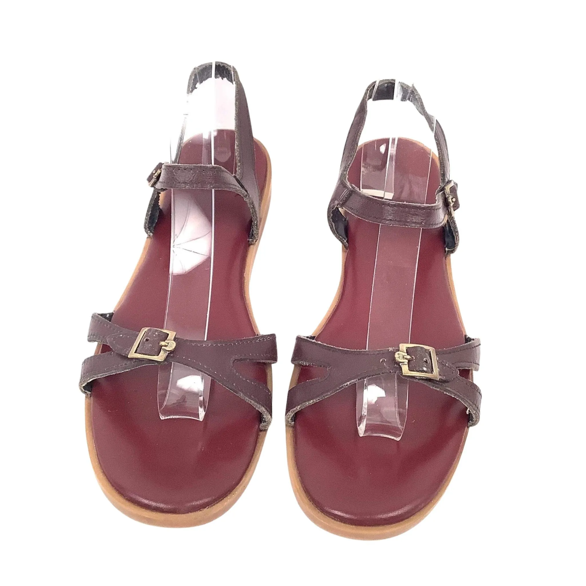 Oxblood Flat Sandals