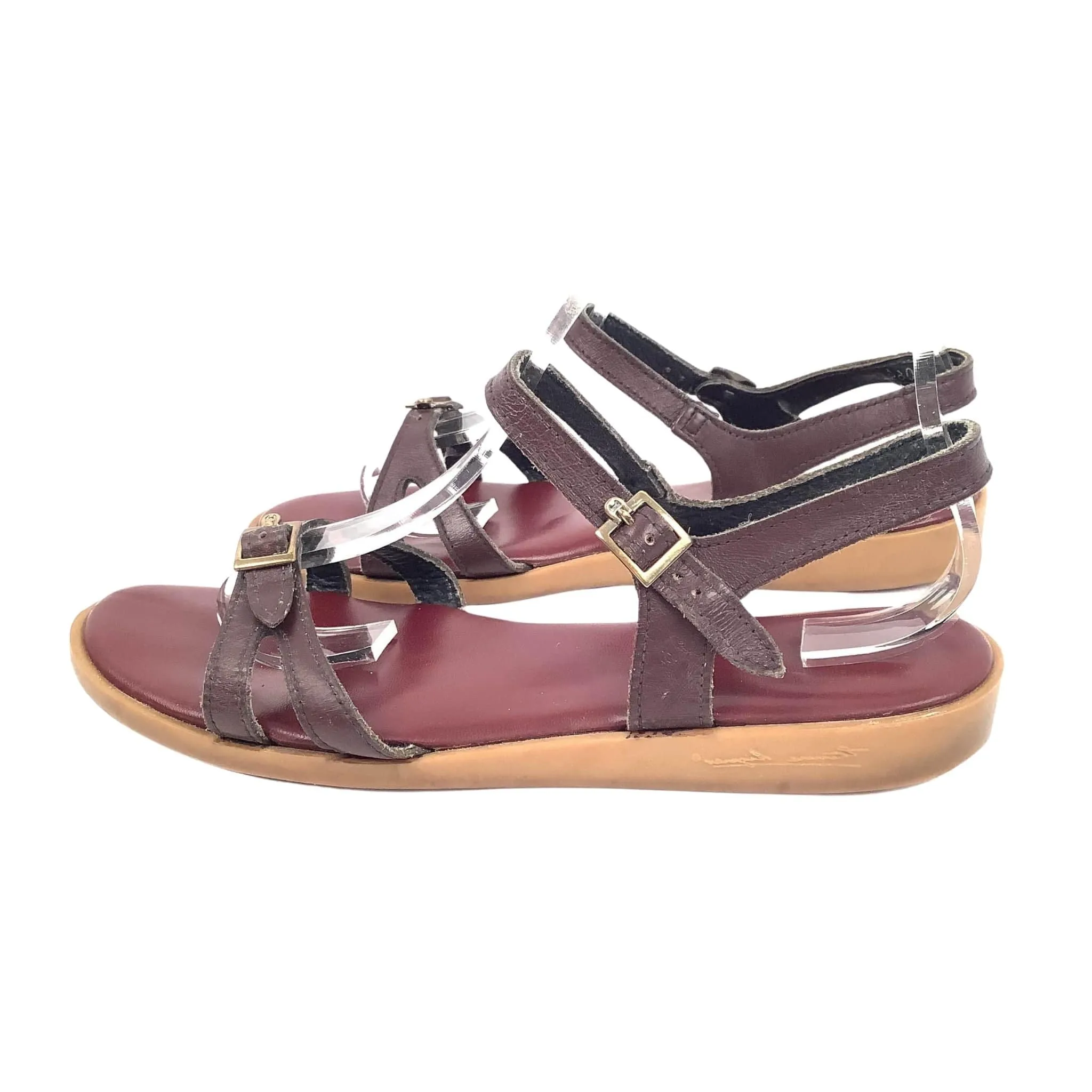 Oxblood Flat Sandals