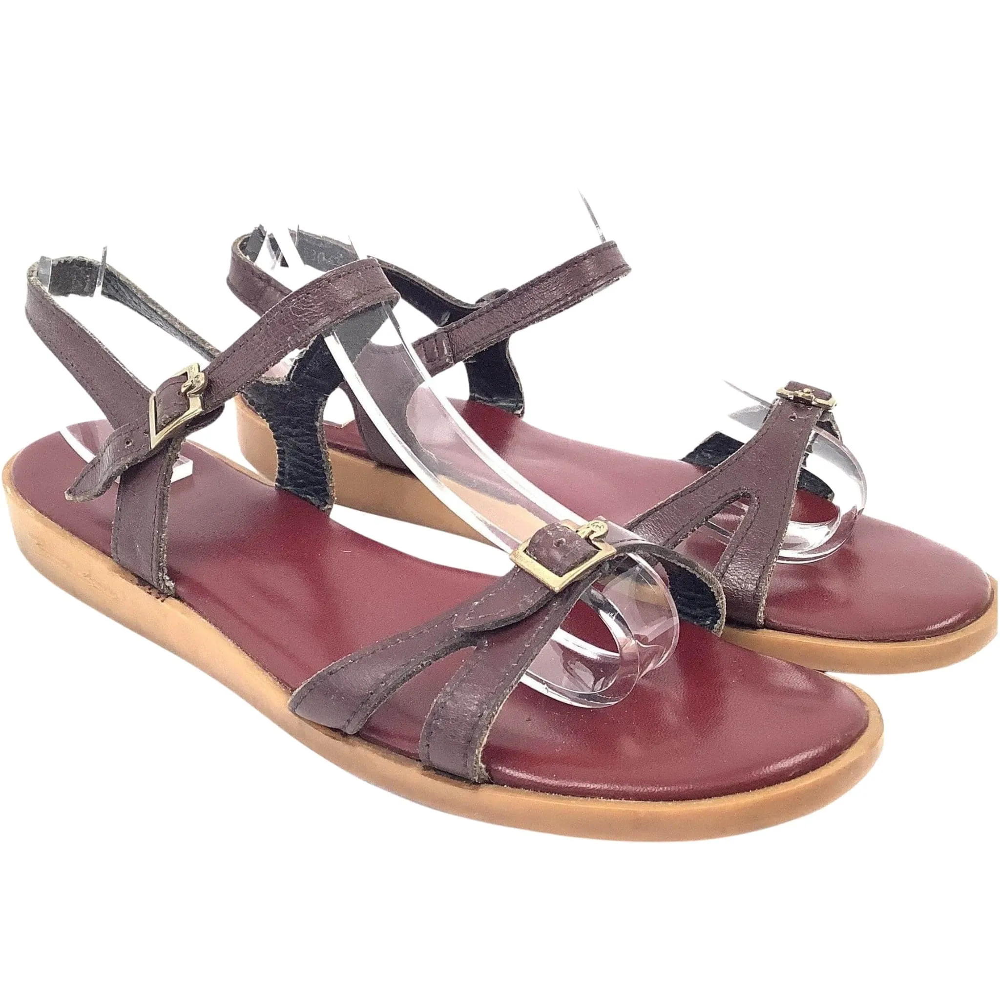 Oxblood Flat Sandals