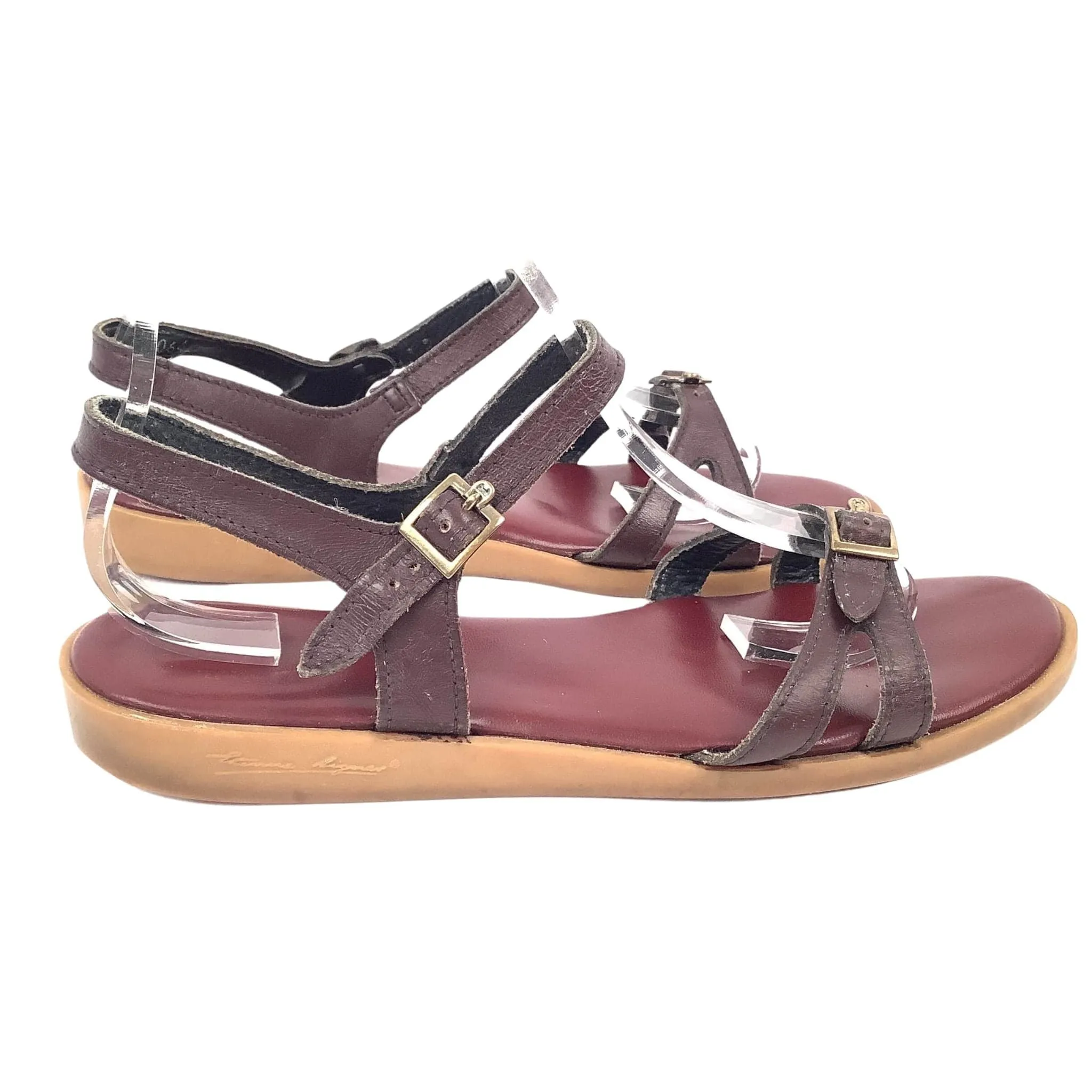 Oxblood Flat Sandals