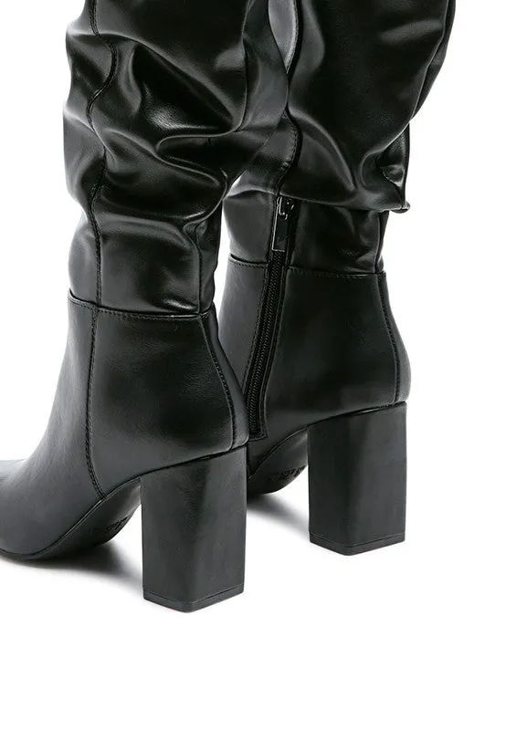 Paloma Pointed Toe Slouchy Knee High Boots