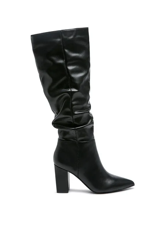 Paloma Pointed Toe Slouchy Knee High Boots