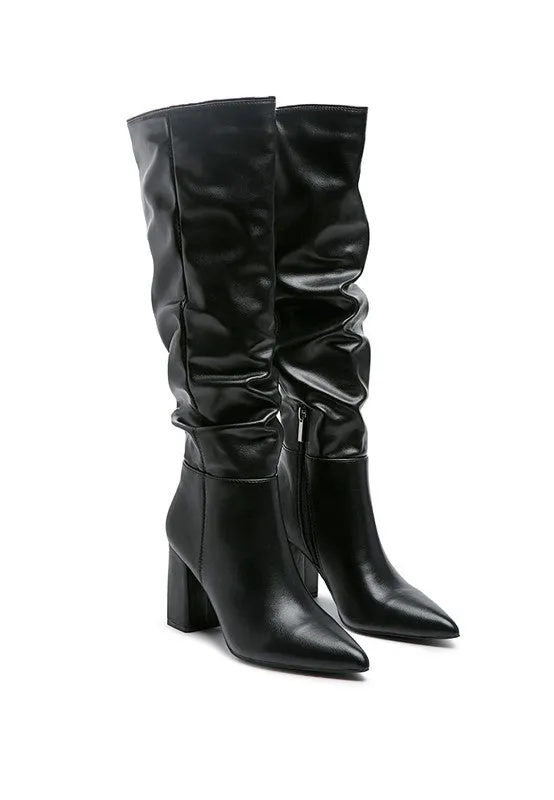 Paloma Pointed Toe Slouchy Knee High Boots