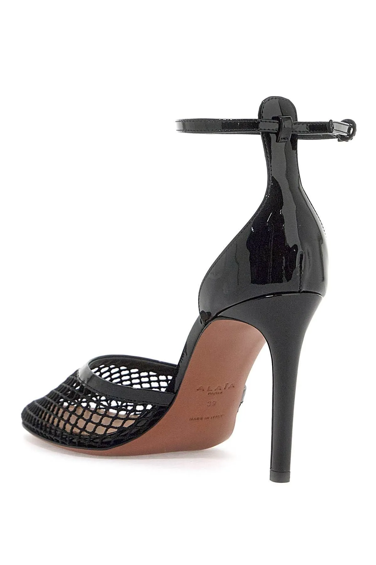 Patent Leather And Mesh Dcollet