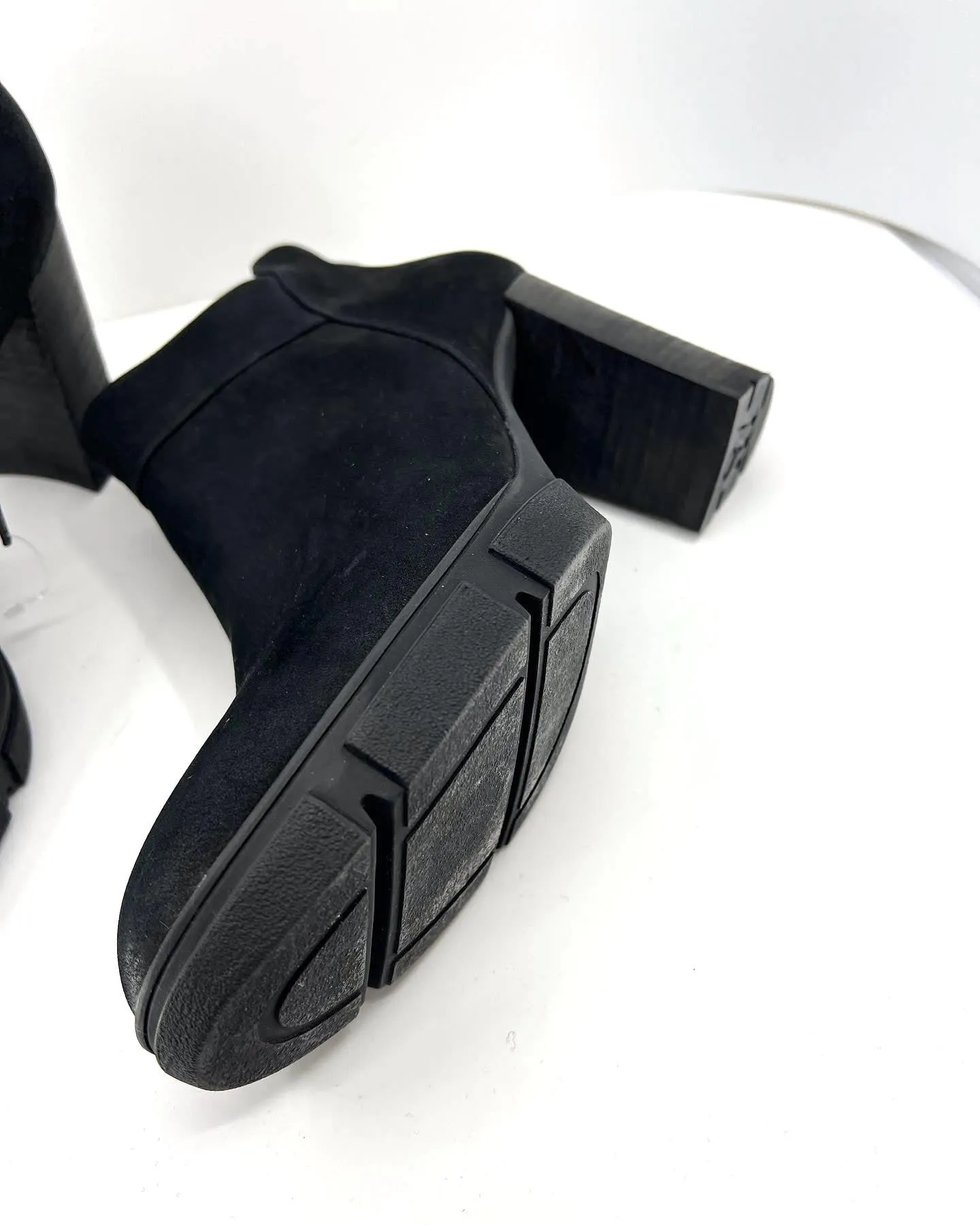 PAUL GREEN PRANK BLACK LEATHER NUBUCK ANKLE BOOTS