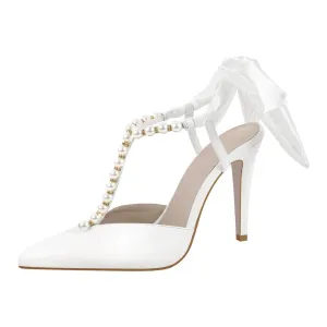 Pearl Accented Stiletto Pumps