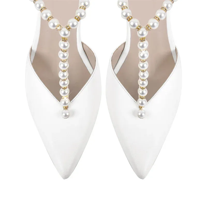 Pearl Accented Stiletto Pumps