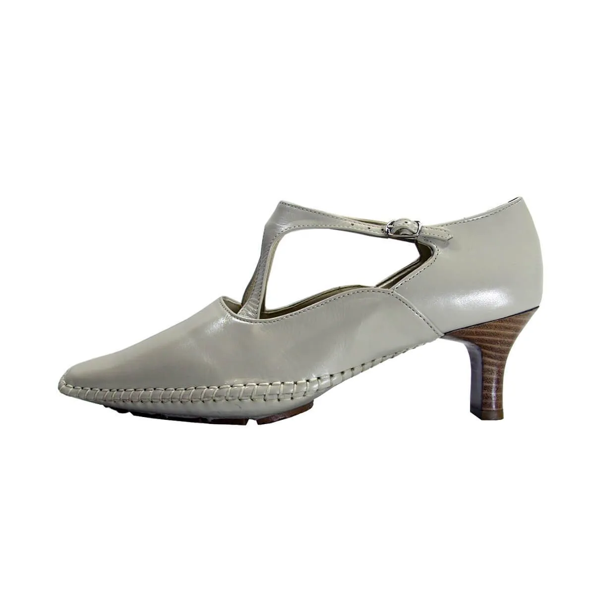 PEERAGE Roanne Women's Wide Width Stitched Leather Pumps