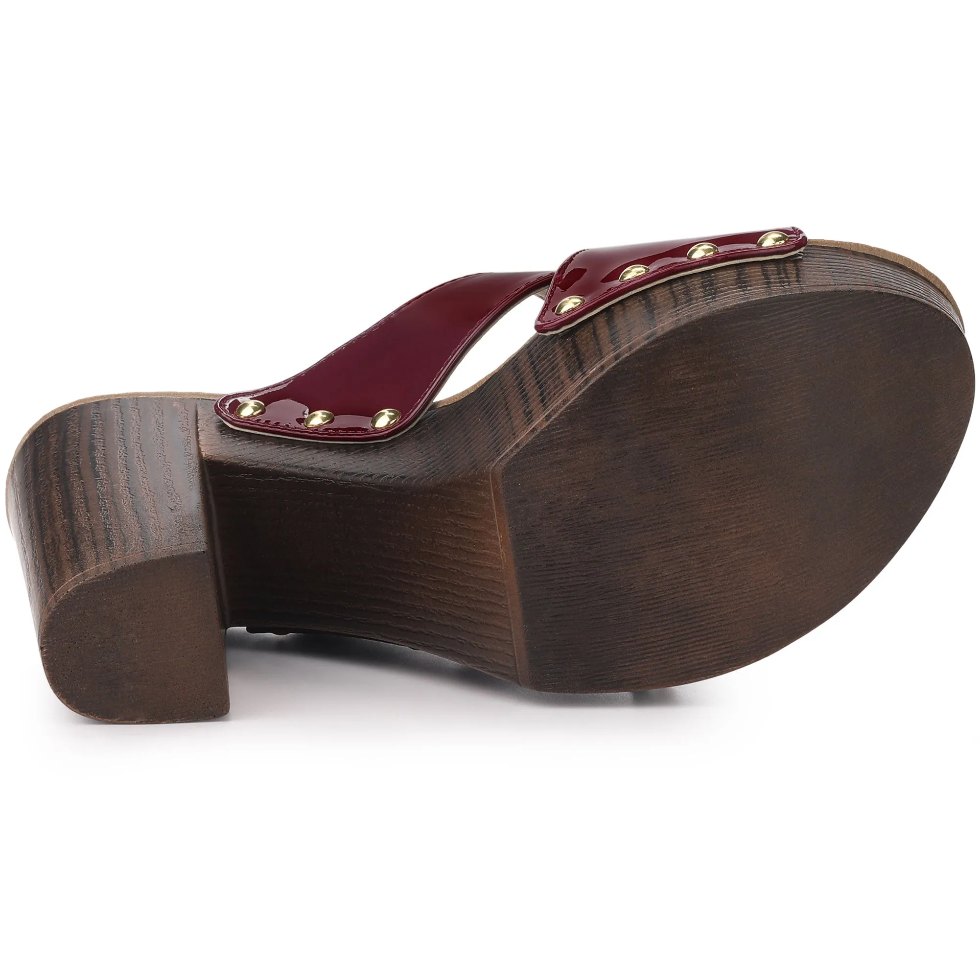 Perphy Criss Cross Strap Platform Block Heel Slipper On Sandals