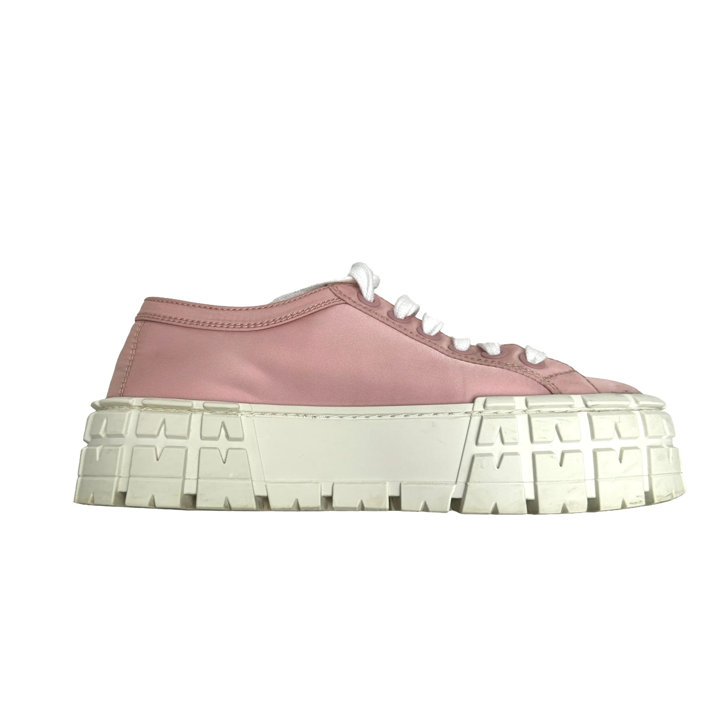 Pink Nylon Platform Sneakers - 6.5